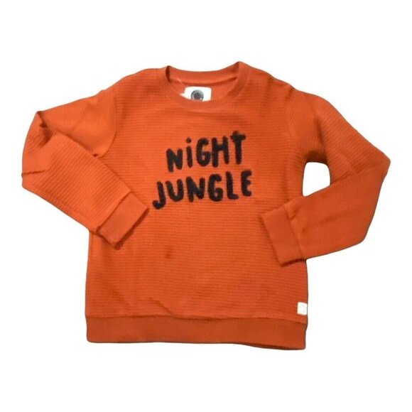 Sproet & Sprout Ribbed Shirt Night Jungle Orange Black Size 5/6 Long Sleeves - Picture 2 of 7